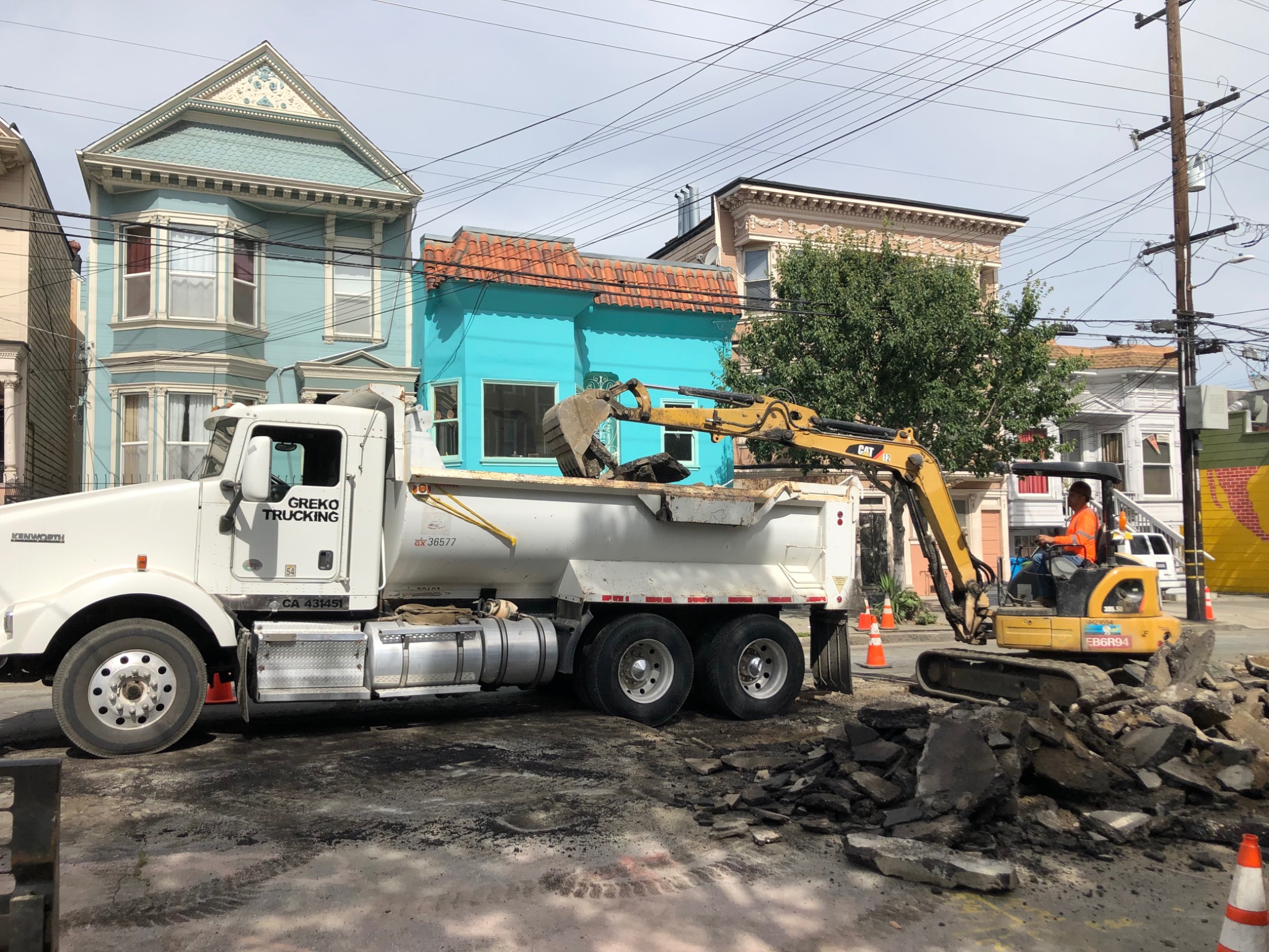 Greko Trucking roadwork